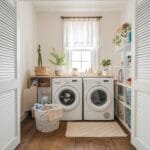 Washer and dryer included as part of the Airbnb amenities checklist for guest convenience.