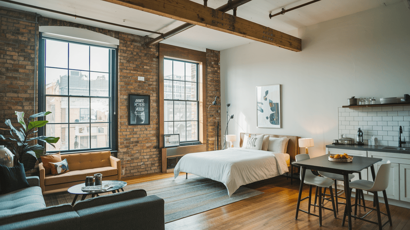 a-photo-of-a-modern-loft-with-a-rustic-touch-there a-photo-of-a-modern-loft-with-a-rustic-touch-there