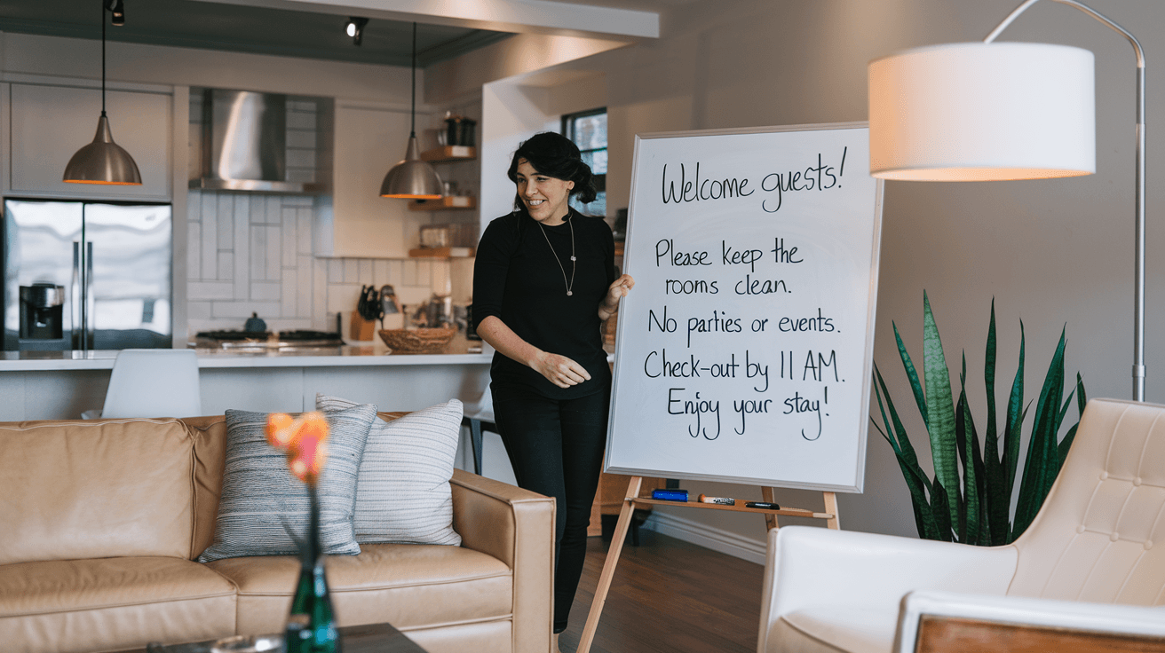 a-photo-of-an-airbnb-host-coCommunicating-with-guest a-photo-of-an-airbnb-host-coCommunicating-with-guest